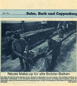 Neues Make-up für alte Botzlar-Balken